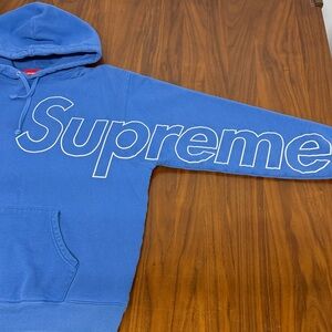 Supreme Washed Blue Hoodie